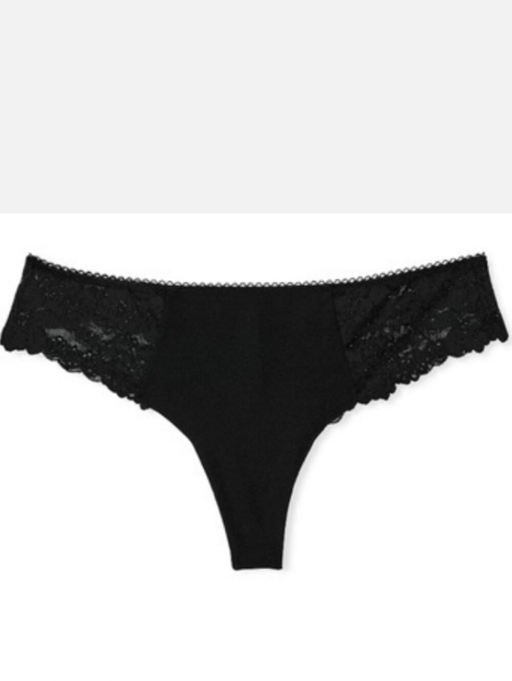 Victoria's secret pink BLACK LACE no show VERY SEXY thong panty MEDIUM